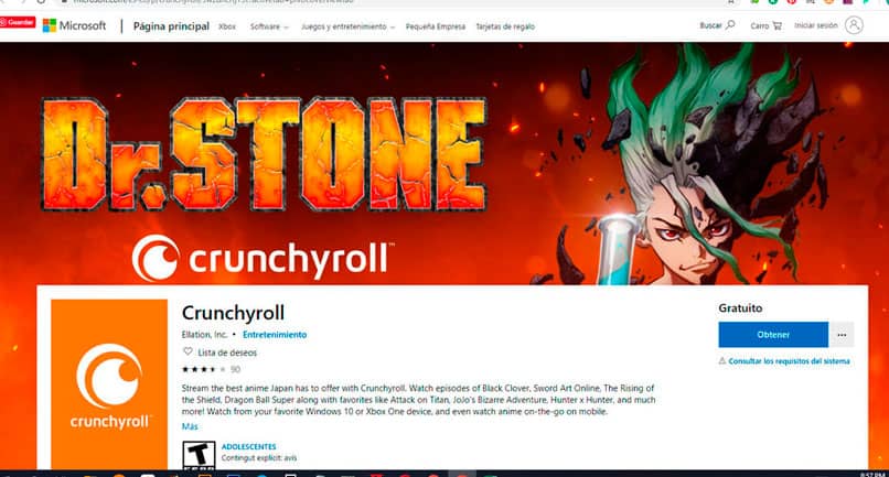 tarkastella Crunchyroll-sisältöä