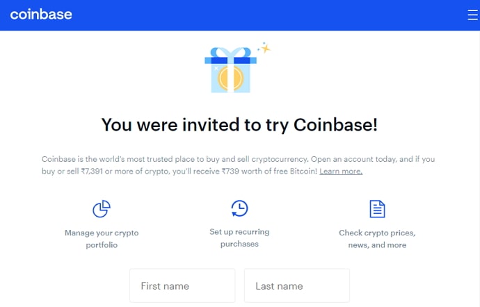 coinbase -viittauskoodi