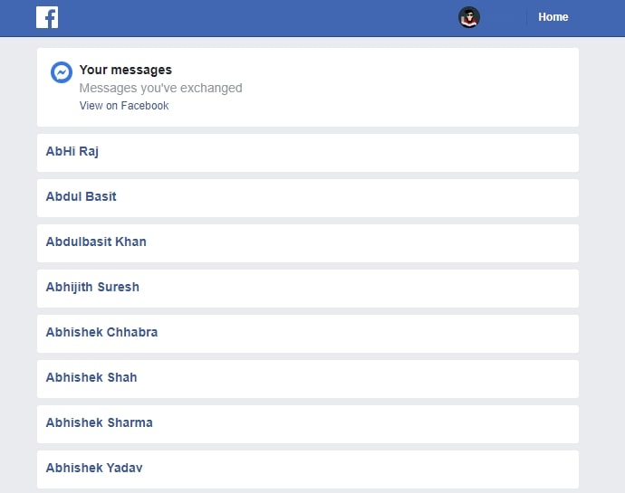 palauttaa poistetut Facebook-viestit