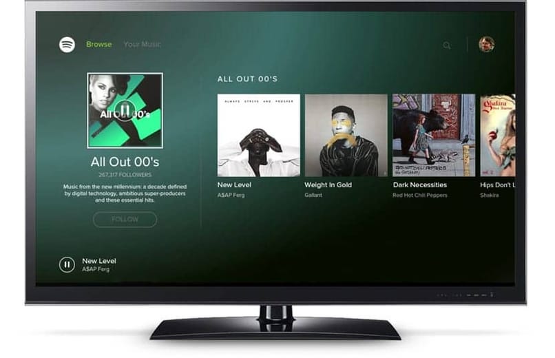smart tv box spotify lähettää musiikkia 