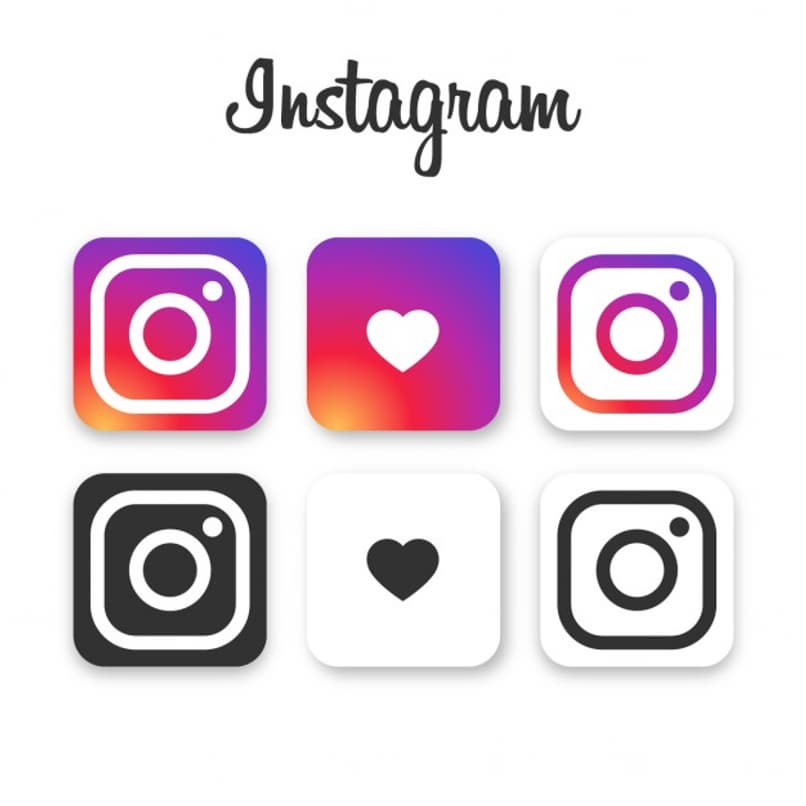 instagram-kuvakkeet eri väreissä