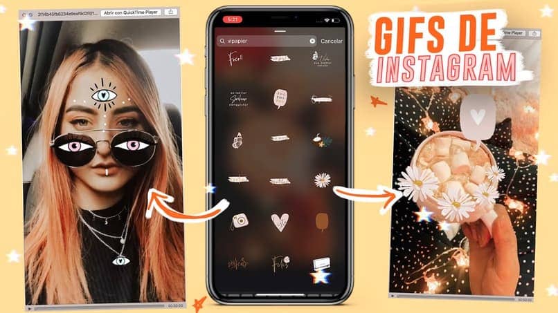 anadir gif historias instagram