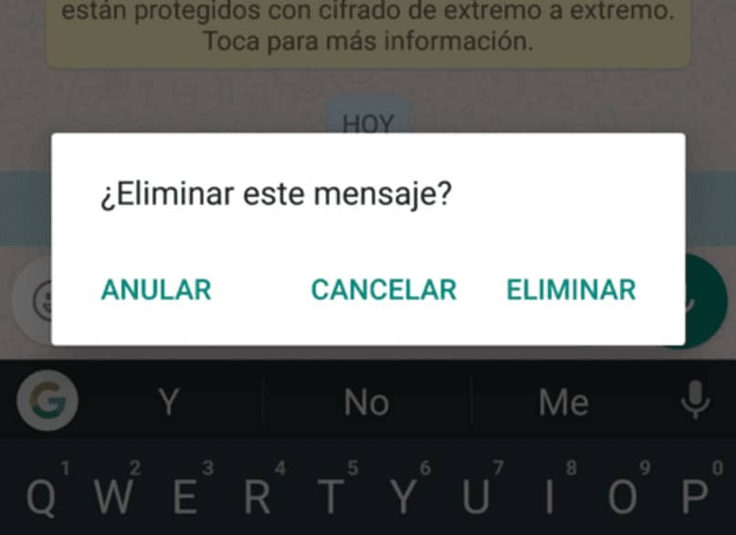 eliminar mensaje whatsapp