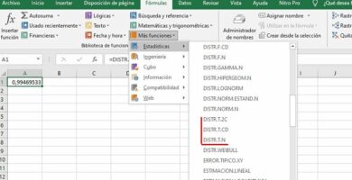 Mille Excel-toiminnot ovat TNDIST, CDTDIST ja T.2CDIST? 13 funciones dstribucion student excel 11940