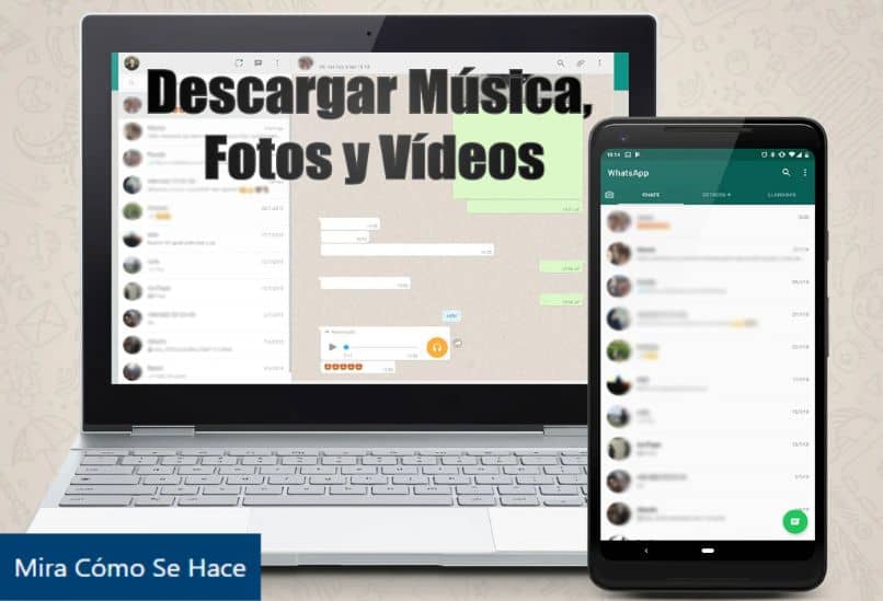 laptop chat movil whatsapp