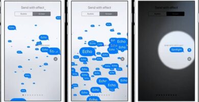 mensajes diferentes efectos texto dispositivo iphone 12525