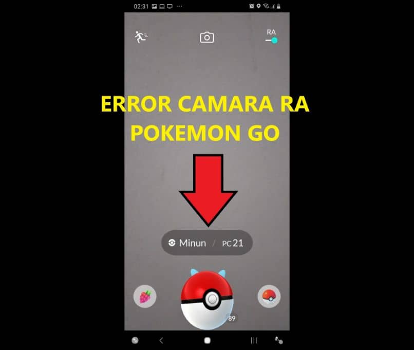 no puedo ver capturar pokemon go camara ra 14110