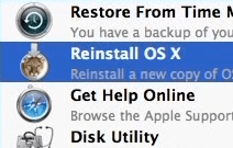 reinstall OS X