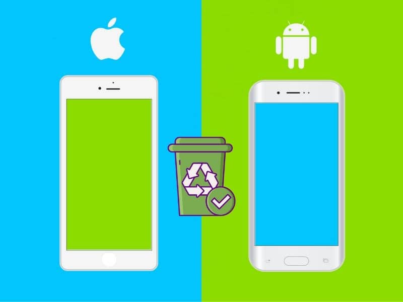 smartphone apple android papelera reciclar 1