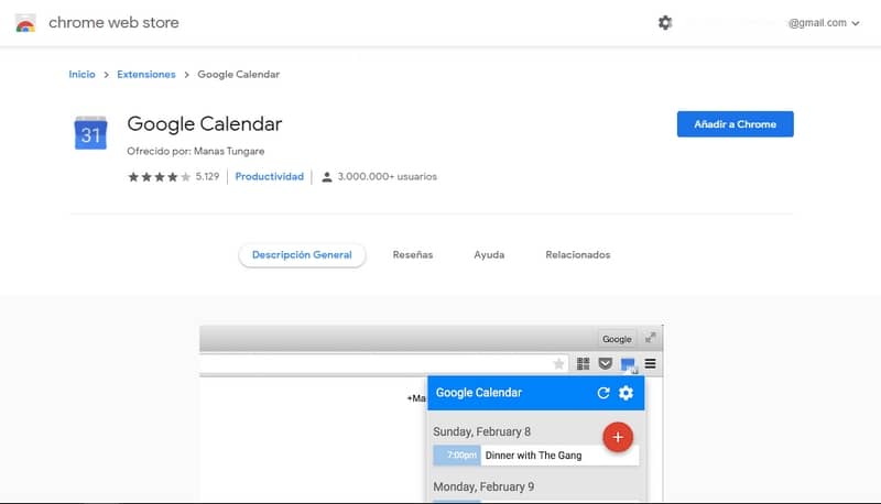 Lisää Google-kalenteri Chrome-verkkokaupalla