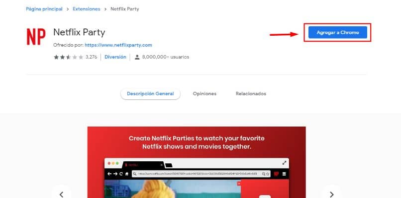 lisää kromi netflix-juhlat