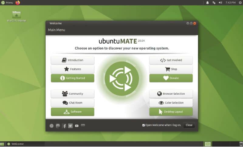 Ubuntu MATE, näyttö