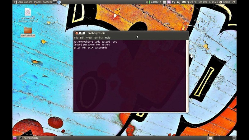 pääte ubuntu- ja pc-työpöydällä