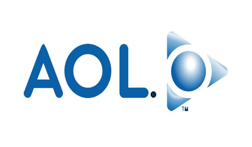 sininen ja valkoinen AOL-logo