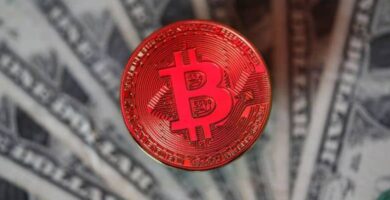 Bitcoin Moneda Rojo