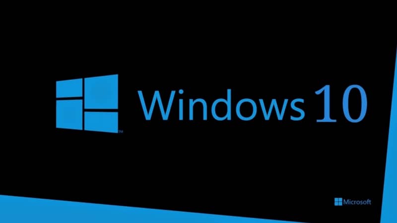 Logo Windows 10 fondo negro