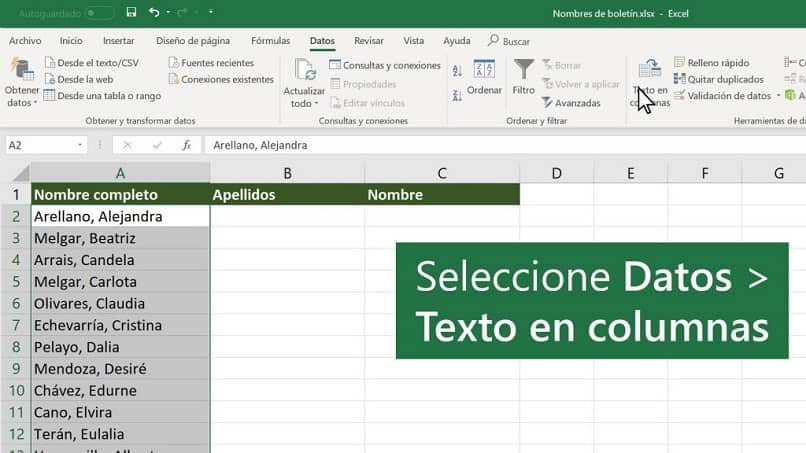Excel-sarakkeet