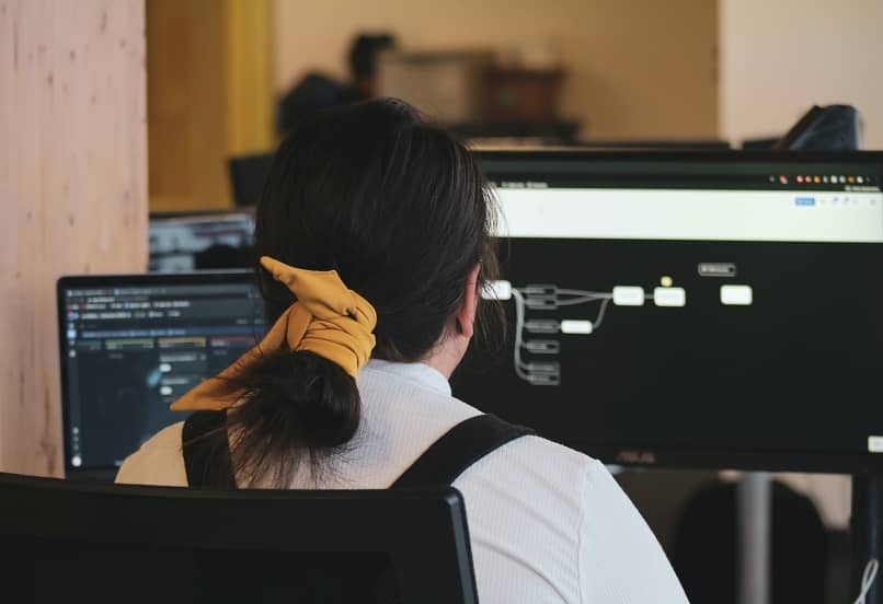 Keskitysavustajan aktivointi ja deaktivointi Windows 10: ssä - helppo ja nopea (esimerkki) 1 chica usar ordenador pantallas 10094