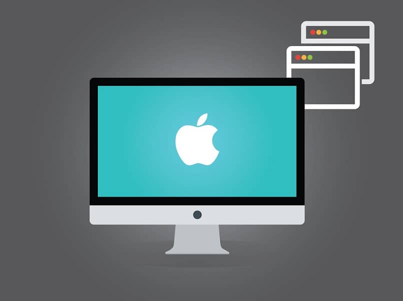 computadora con icono de apple