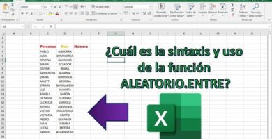 Mikä on RANDOM.ENTER-funktion syntakse ja käyttö? - Askel askeleelta 16 hoja excel lista nombres paises 12196
