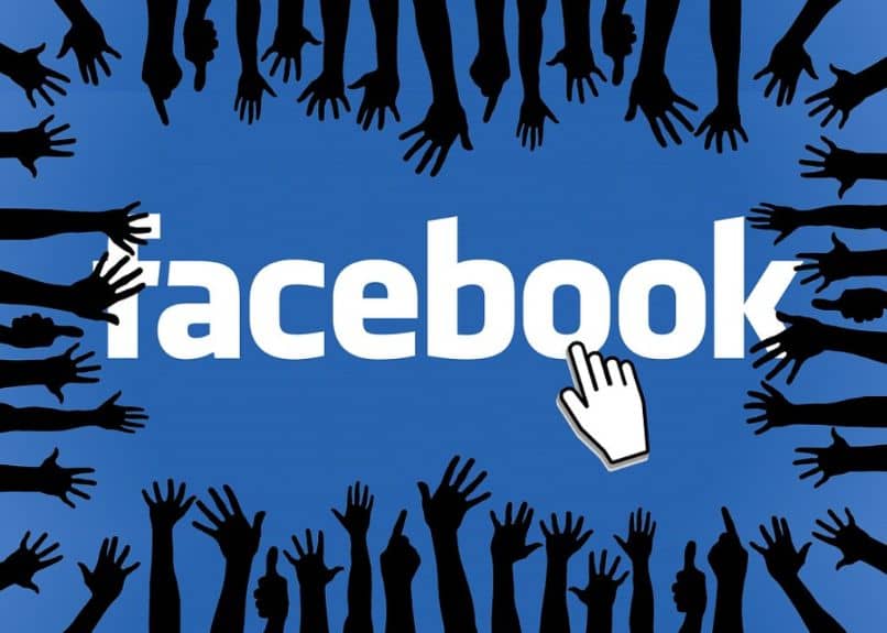 logo facebook fondo negro manos