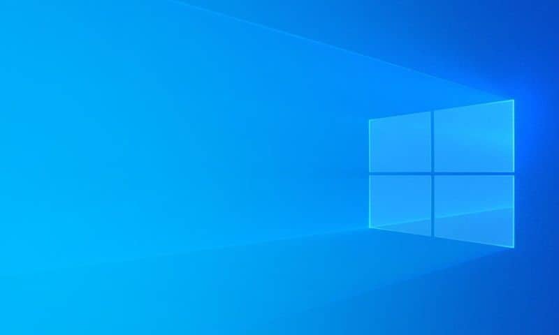logotipo windows fondo azul