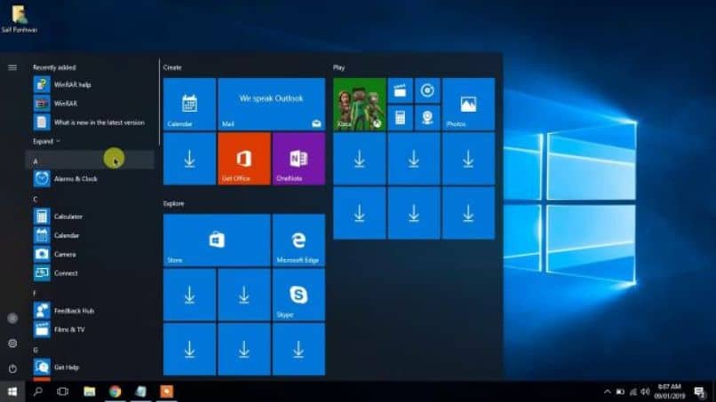 Kaikkien tiedostojen uudelleennimeäminen tai uudelleennimeäminen Windows 10: ssä (esimerkki) 1 menu azul