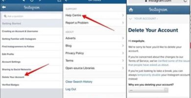 opciones borrar cuenta instagram