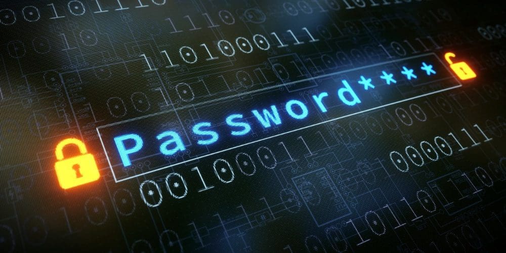 password input field with padlock security privacy featured