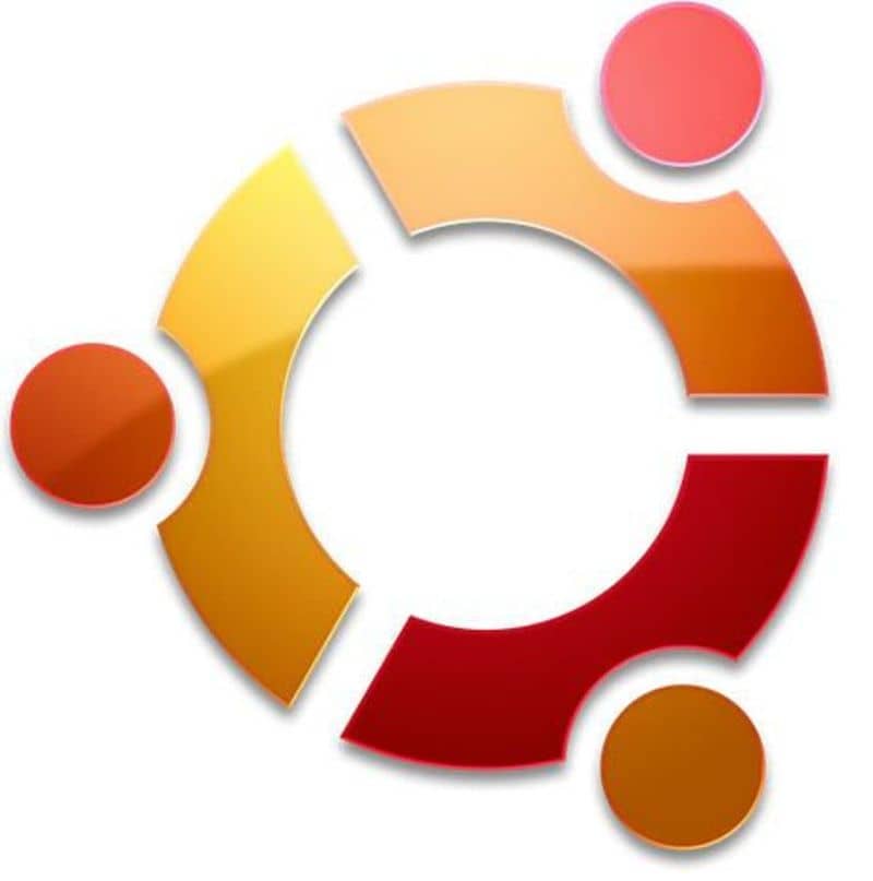 ubuntu virallinen logo valkoisella taustalla