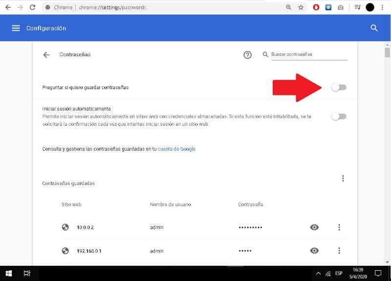 Google Chrome -salasanat