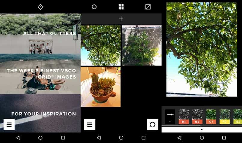 suodattaa sovelluksen vsco cam androidissa 
