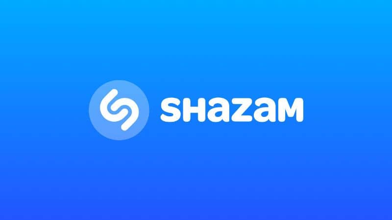 Vecto-logo Shazam-sininen tausta
