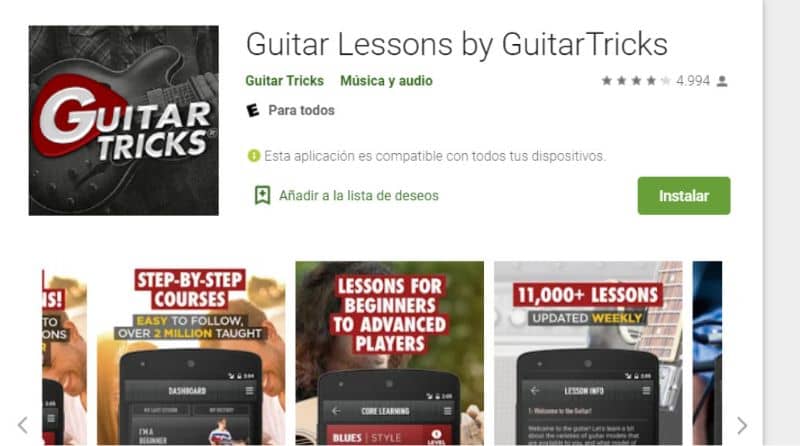 Play Store -oppaat, Guitar Tricks