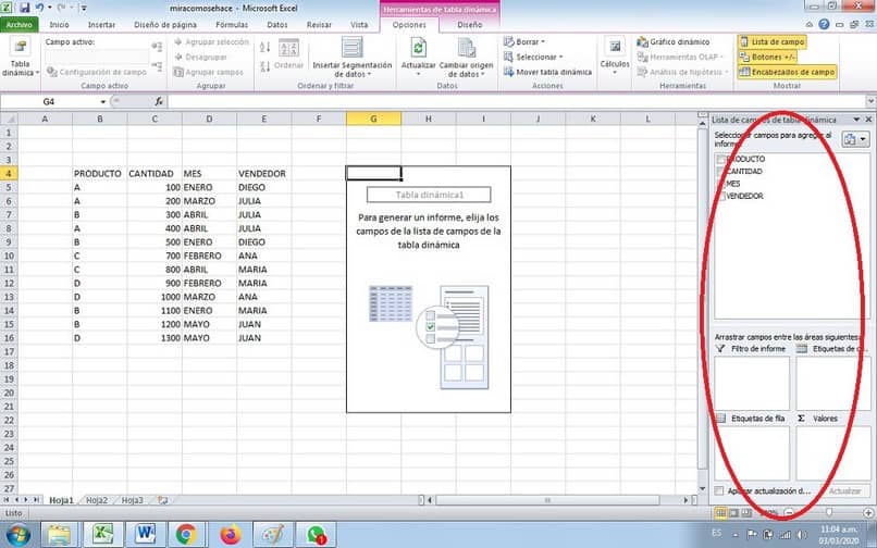 Excel-taulukon prosessi
