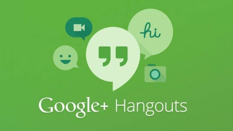 Google Hangouts -logon vihreä tausta vektorilla