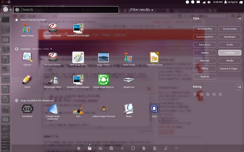 Ubuntu -valikko
