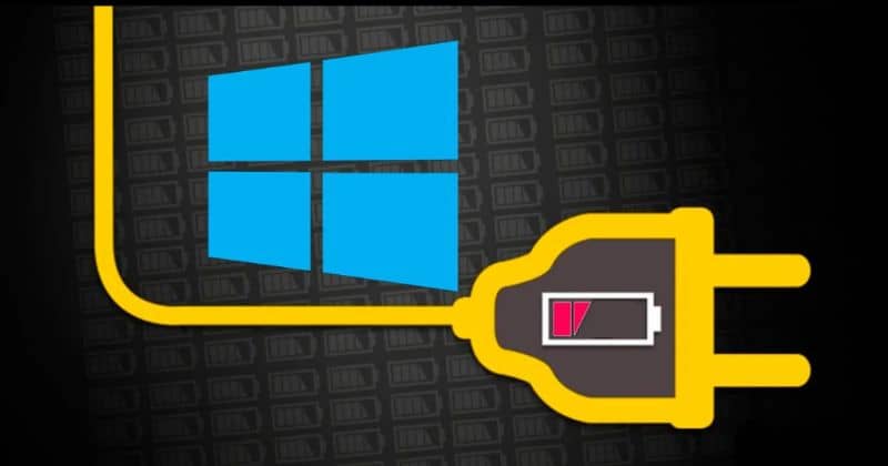Icono de bateria en Windows 10
