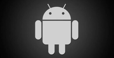 Logo de Android en blanco y negro