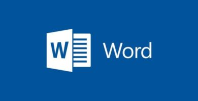 Logo de Word fondo azul