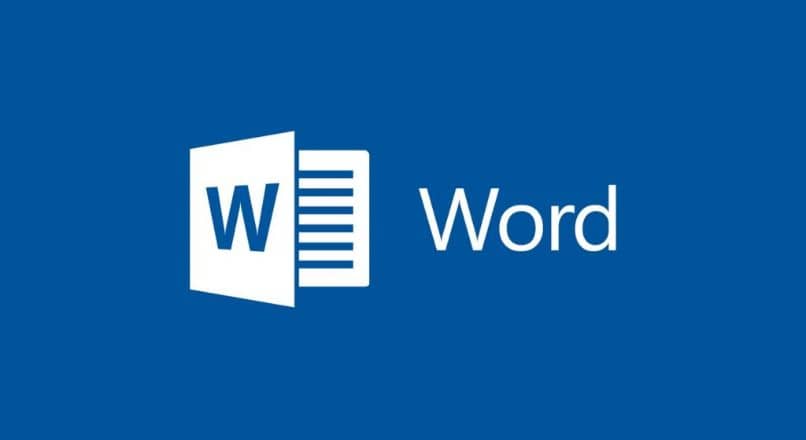 Logo de Word fondo azul