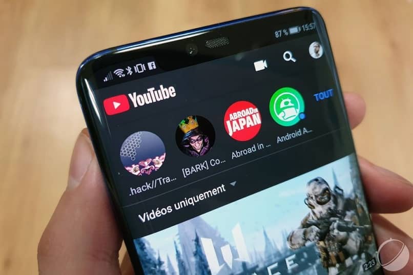 Telefono movil App de Youtube