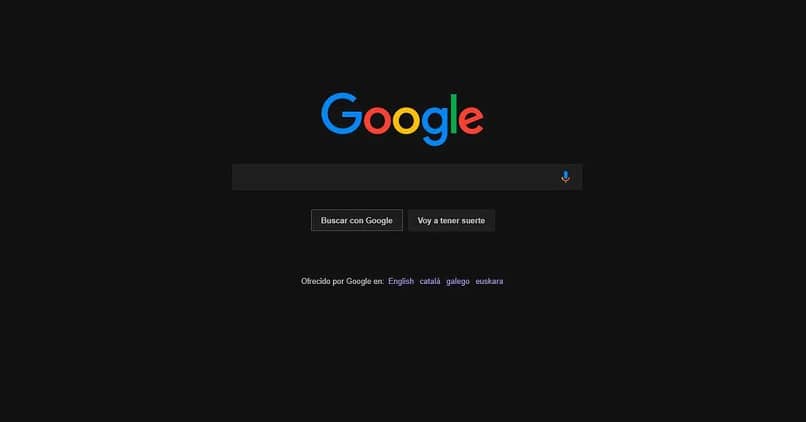 buscador google modo oscuro