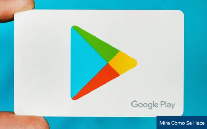 dedo tarjeta google play