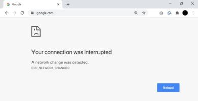 ERR_NETWORK_CHANGED -virheen korjaaminen Windows 10: ssä (esimerkki) 23 err network changed error in google chrome 9734