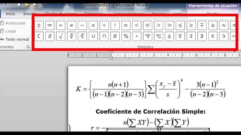 formulas matematicas en word