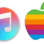 icono de itunes con manzana de apple