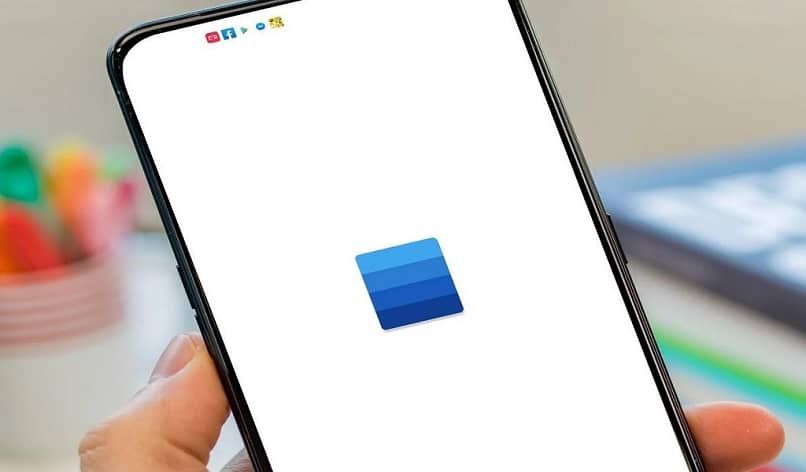 icono de word azul en movil