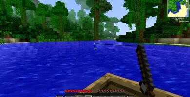 lago azul bote minecraft