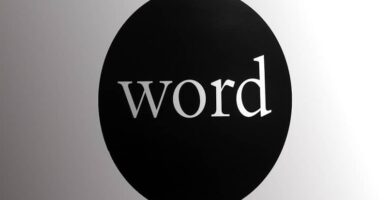 logo de word monocromatico